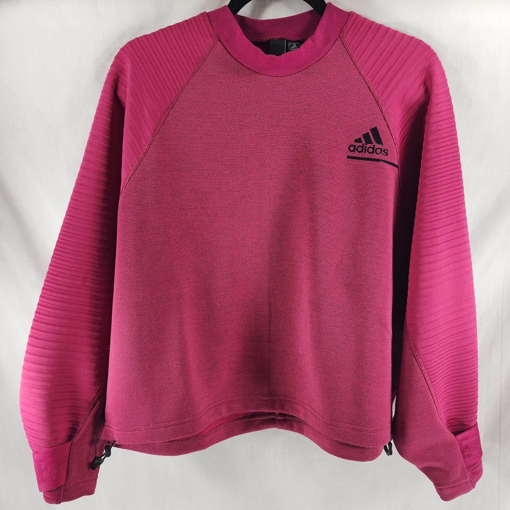 Adidas Size Medium Cold.RDY Athletics Pullover Crew Sweatshirt Magenta FS2384